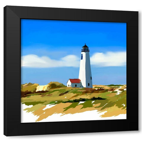 Lighthouse Scene IV Black Modern Wood Framed Art Print by Kalina, Emily