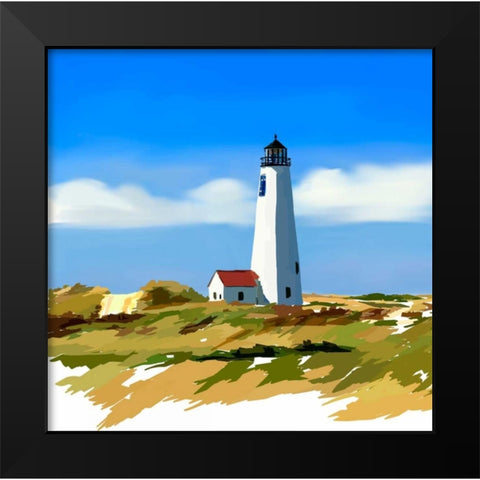 Lighthouse Scene IV Black Modern Wood Framed Art Print by Kalina, Emily