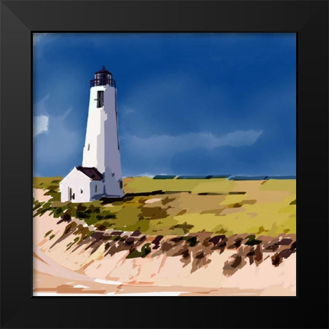 Lighthouse Scene V Black Modern Wood Framed Art Print by Kalina, Emily