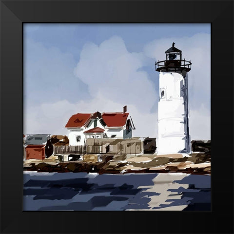Lighthouse Scene VI Black Modern Wood Framed Art Print by Kalina, Emily