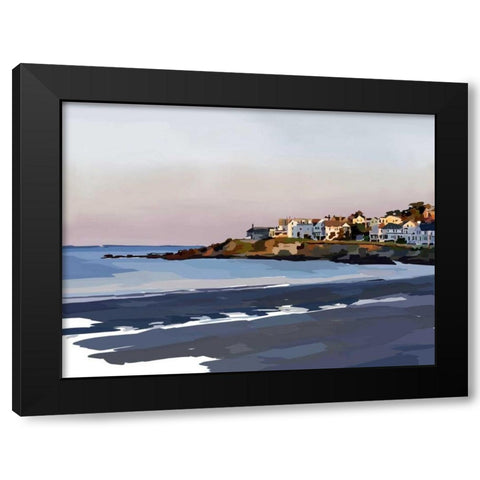 Peaceful Coast Black Modern Wood Framed Art Print with Double Matting by Kalina, Emily