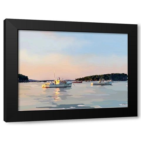 Peaceful Harbor I Black Modern Wood Framed Art Print by Kalina, Emily