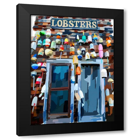 Vibrant Buoys III Black Modern Wood Framed Art Print with Double Matting by Kalina, Emily