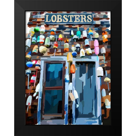 Vibrant Buoys III Black Modern Wood Framed Art Print by Kalina, Emily