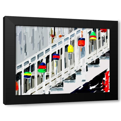 Vibrant Buoys IV Black Modern Wood Framed Art Print by Kalina, Emily