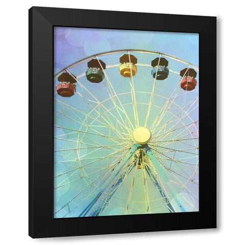 Rainbow Ferris Wheel I Black Modern Wood Framed Art Print with Double Matting by Coomes, Sylvia