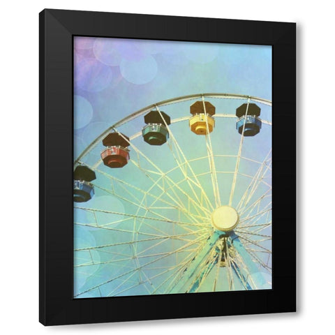 Rainbow Ferris Wheel III Black Modern Wood Framed Art Print with Double Matting by Coomes, Sylvia