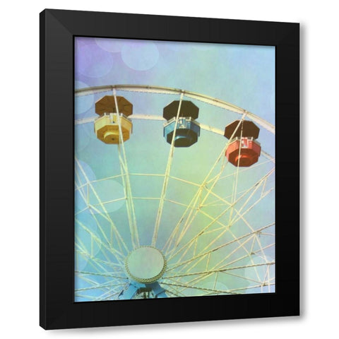 Rainbow Ferris Wheel IV Black Modern Wood Framed Art Print with Double Matting by Coomes, Sylvia