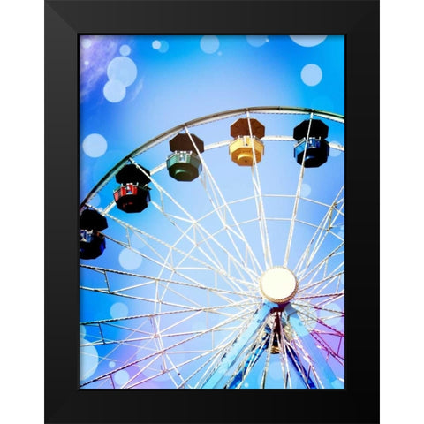 Carnival Blues II Black Modern Wood Framed Art Print by Coomes, Sylvia