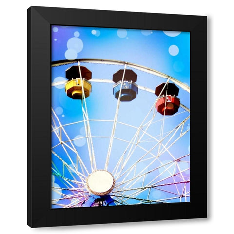 Carnival Blues III Black Modern Wood Framed Art Print with Double Matting by Coomes, Sylvia