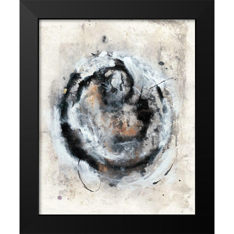 Circular Energy III Black Modern Wood Framed Art Print by Combs, Joyce