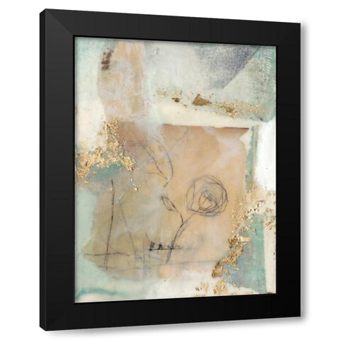Posy Collage II Black Modern Wood Framed Art Print with Double Matting by Goldberger, Jennifer