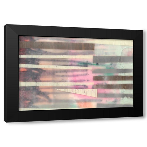 Lines and Layers II Black Modern Wood Framed Art Print by Goldberger, Jennifer