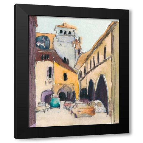 Venice Plein Air I Black Modern Wood Framed Art Print with Double Matting by Dixon, Samuel