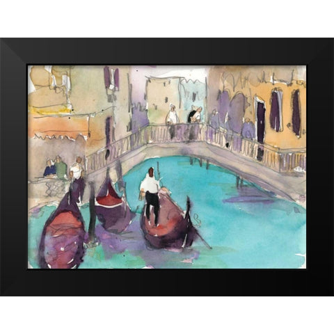 Venice Plein Air V Black Modern Wood Framed Art Print by Dixon, Samuel