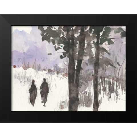 Woodland Sketch I Black Modern Wood Framed Art Print by Dixon, Samuel