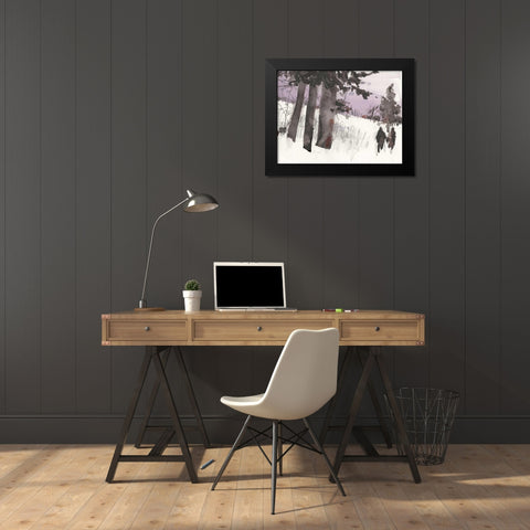 Woodland Sketch II Black Modern Wood Framed Art Print by Dixon, Samuel