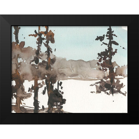 Woodland Sketch III Black Modern Wood Framed Art Print by Dixon, Samuel