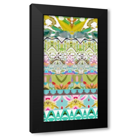 Border Boho II Black Modern Wood Framed Art Print by Fields, Karen