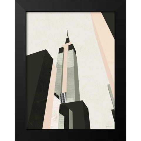 Graphic New York I Black Modern Wood Framed Art Print by Green Lili