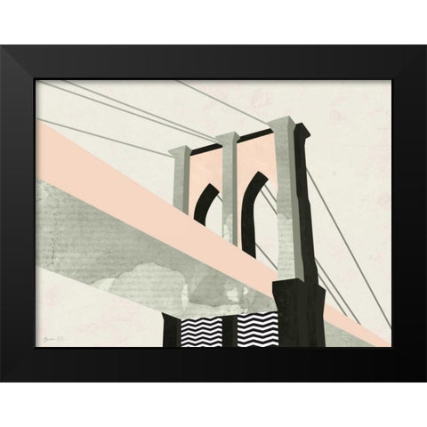 Graphic New York IV Black Modern Wood Framed Art Print by Green Lili