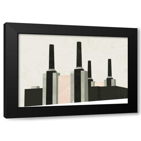 Graphic New York V Black Modern Wood Framed Art Print by Green Lili
