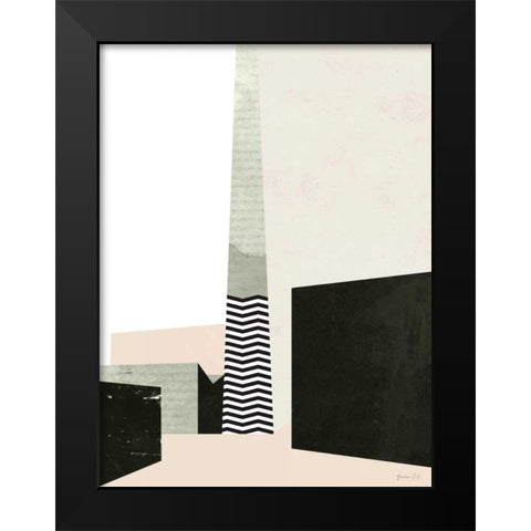 Edge of Town I Black Modern Wood Framed Art Print by Green Lili