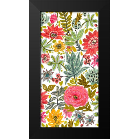 Multi Bloom Floral I Black Modern Wood Framed Art Print by Fields, Karen