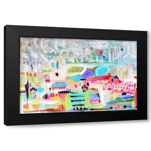 Abstract Clouds Black Modern Wood Framed Art Print with Double Matting by Fields, Karen