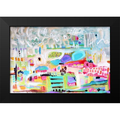 Abstract Clouds Black Modern Wood Framed Art Print by Fields, Karen