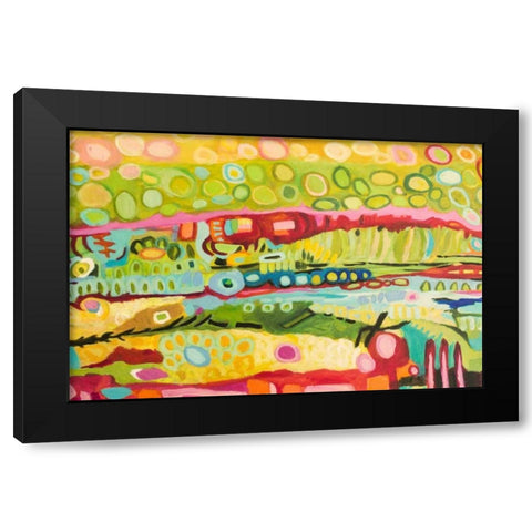 Abstract Bohemian Black Modern Wood Framed Art Print by Fields, Karen