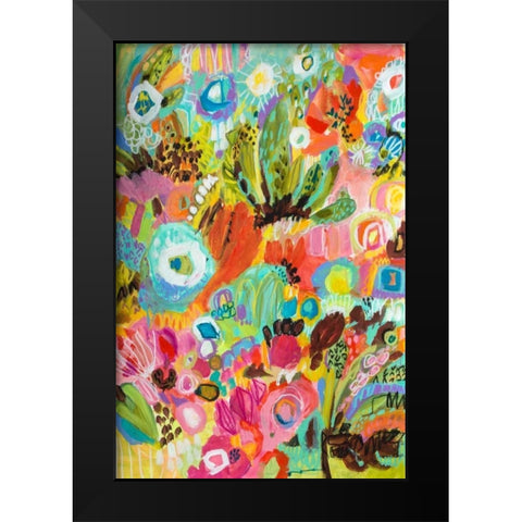 Love to Travel I Black Modern Wood Framed Art Print by Fields, Karen