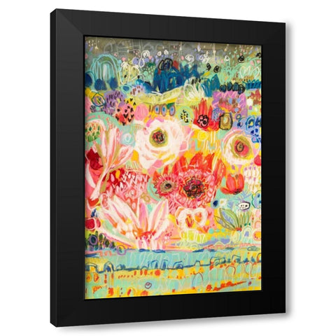Love to Travel II Black Modern Wood Framed Art Print by Fields, Karen
