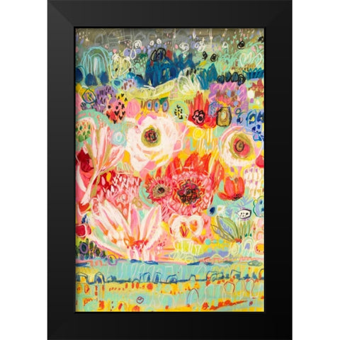 Love to Travel II Black Modern Wood Framed Art Print by Fields, Karen