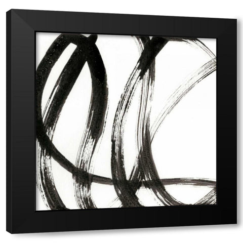 Linear Expression I Black Modern Wood Framed Art Print by Holland, J.