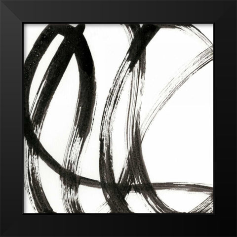 Linear Expression I Black Modern Wood Framed Art Print by Holland, J.