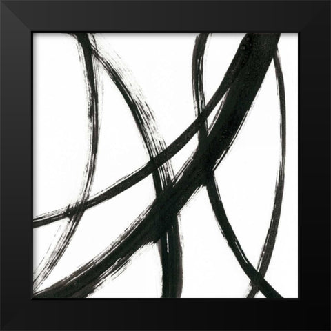 Linear Expression II Black Modern Wood Framed Art Print by Holland, J.