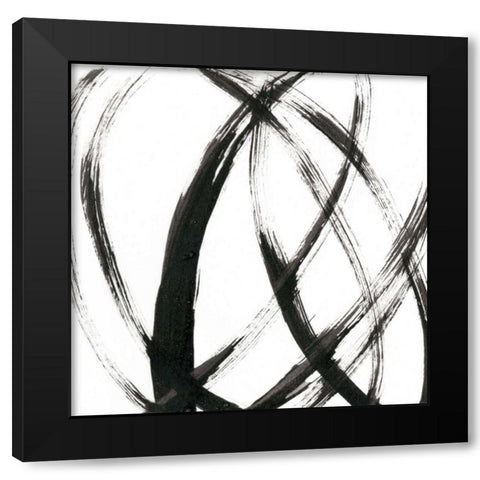 Linear Expression III Black Modern Wood Framed Art Print by Holland, J.