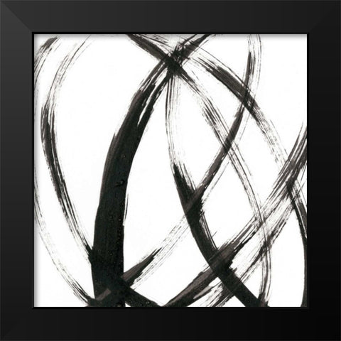 Linear Expression III Black Modern Wood Framed Art Print by Holland, J.