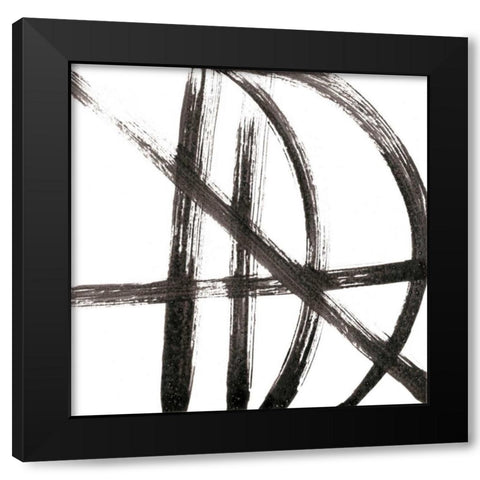 Linear Expression VIII Black Modern Wood Framed Art Print by Holland, J.