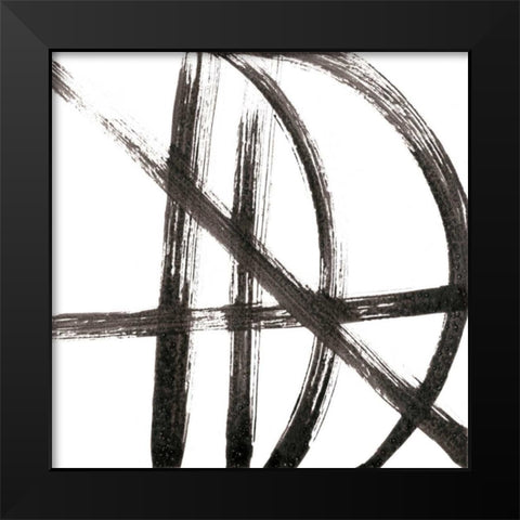 Linear Expression VIII Black Modern Wood Framed Art Print by Holland, J.