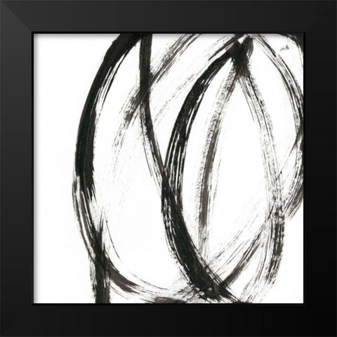 Linear Expression IX Black Modern Wood Framed Art Print by Holland, J.