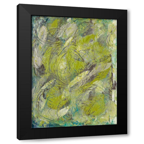 Citron Circuit II Black Modern Wood Framed Art Print by Holland, J.