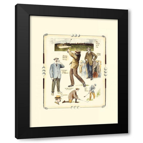 Walton Heath Golf Tournament Black Modern Wood Framed Art Print by Reynolds, Frank