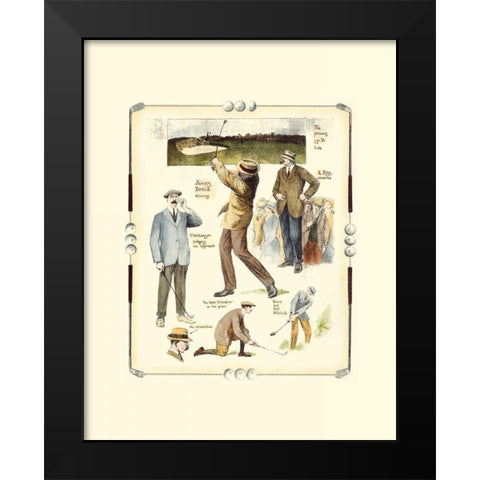 Walton Heath Golf Tournament Black Modern Wood Framed Art Print by Reynolds, Frank