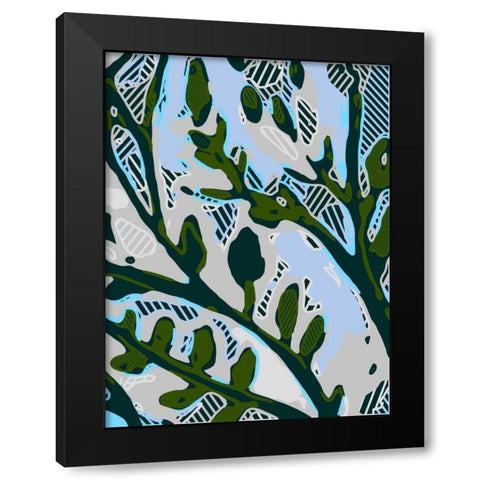 Abstract Tree Limbs II Black Modern Wood Framed Art Print by Fields, Karen