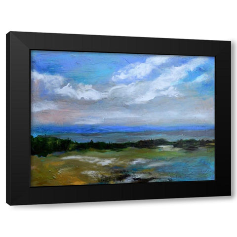 Beach and Sky I Black Modern Wood Framed Art Print by Fields, Karen