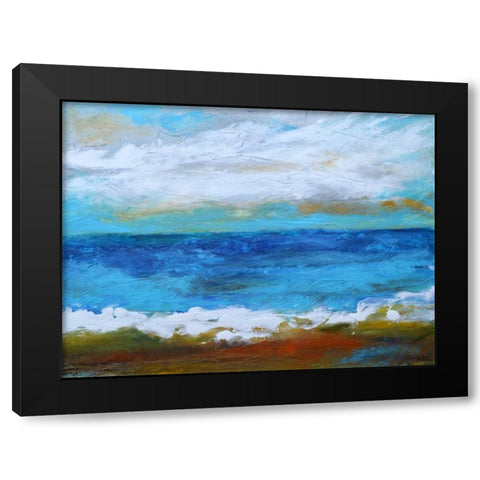 Beach and Sky II Black Modern Wood Framed Art Print by Fields, Karen