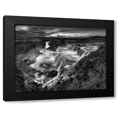 BandW Desert View II Black Modern Wood Framed Art Print by Drost, David