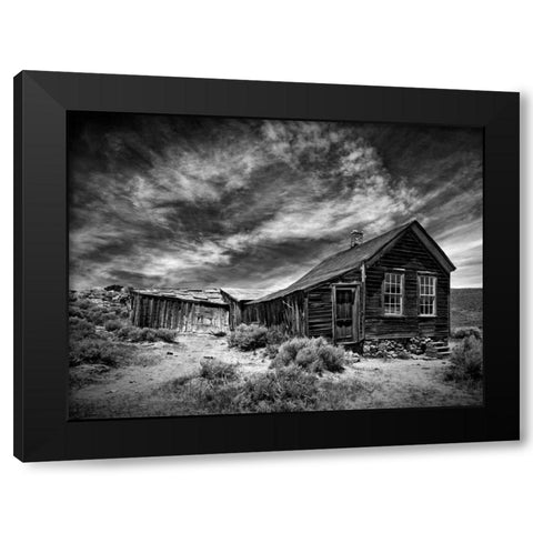 BandW Desert View III Black Modern Wood Framed Art Print by Drost, David